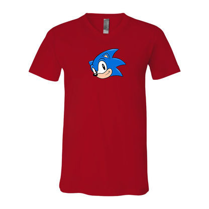 Men's Sonic the Hedgehog BELLA  CANVAS  Jersey V-Neck Tee