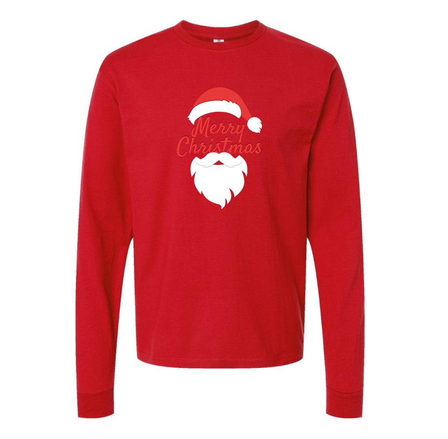 Men's Merry Christmas Santa Claus Long sleeves T-Shirt