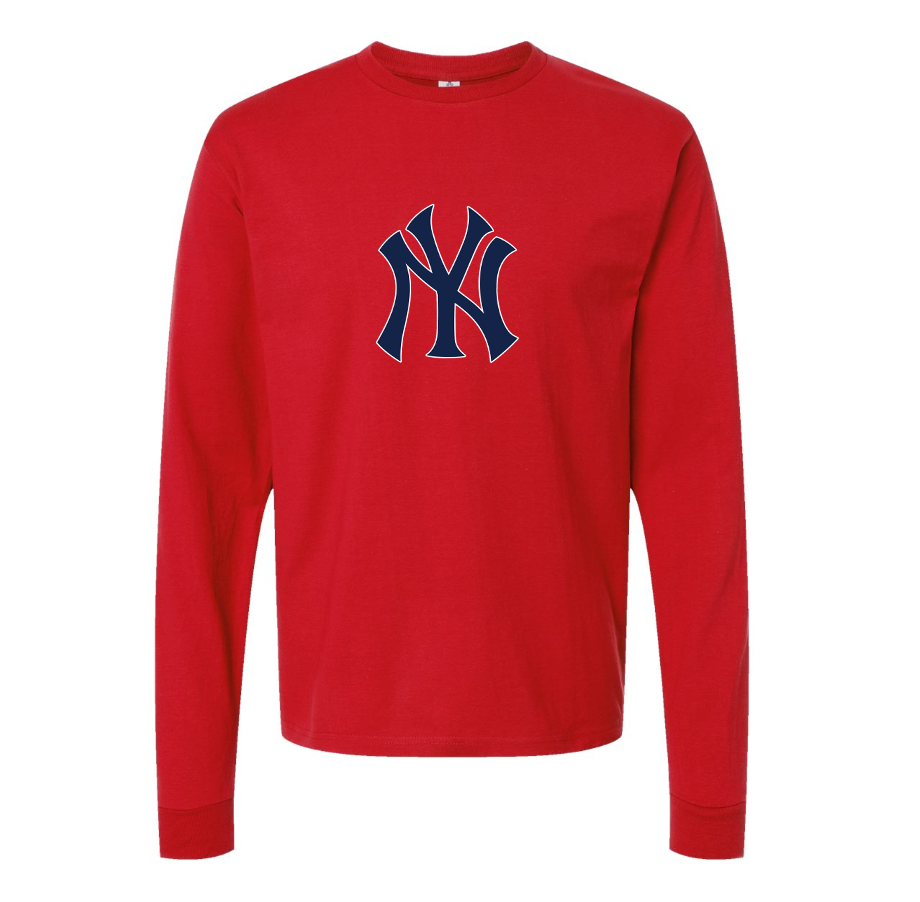 Men's New York NY Yankees Baseball Long sleeves T-Shirt