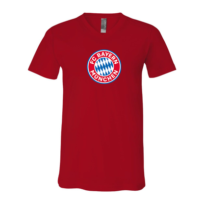 Men's  FC Bayern Munich BELLA  CANVAS  Jersey V-Neck Tee