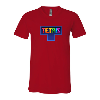 Men's Tetris BELLA  CANVAS  Jersey V-Neck Tee