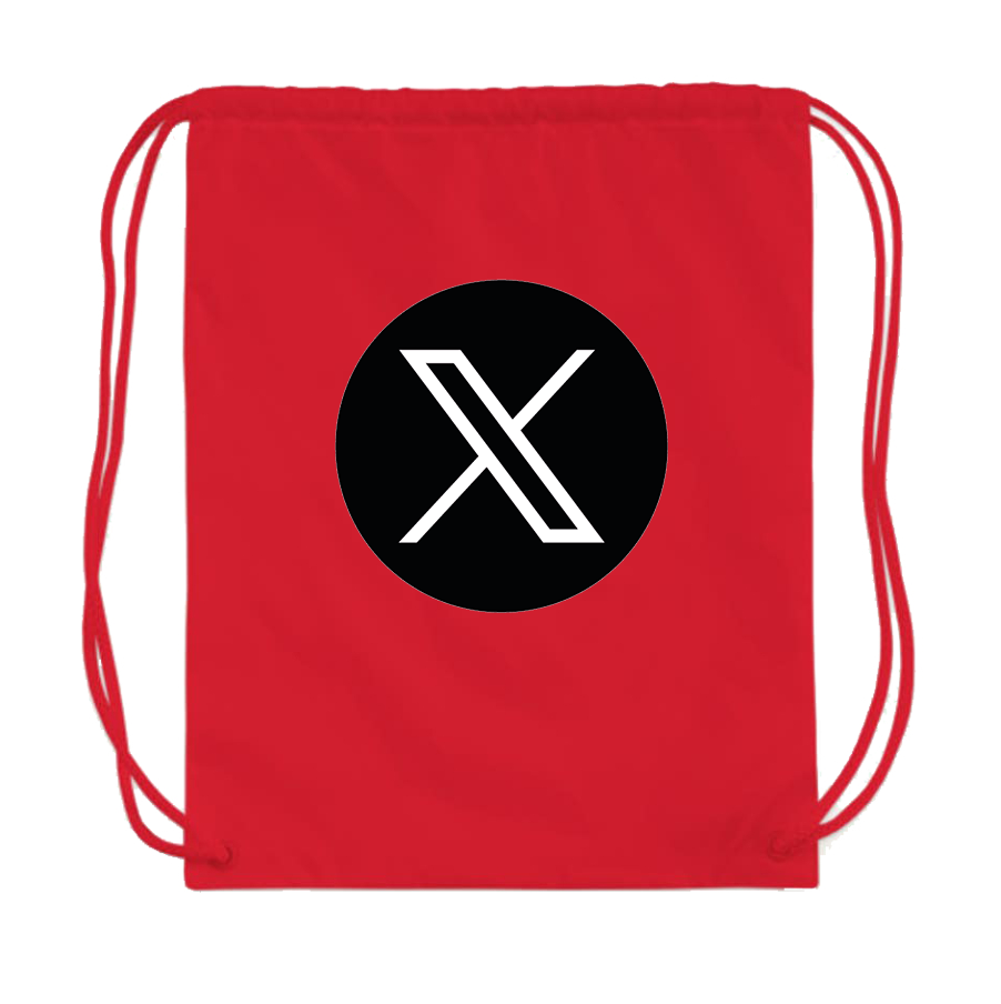 Twitter X Drawstring Bag