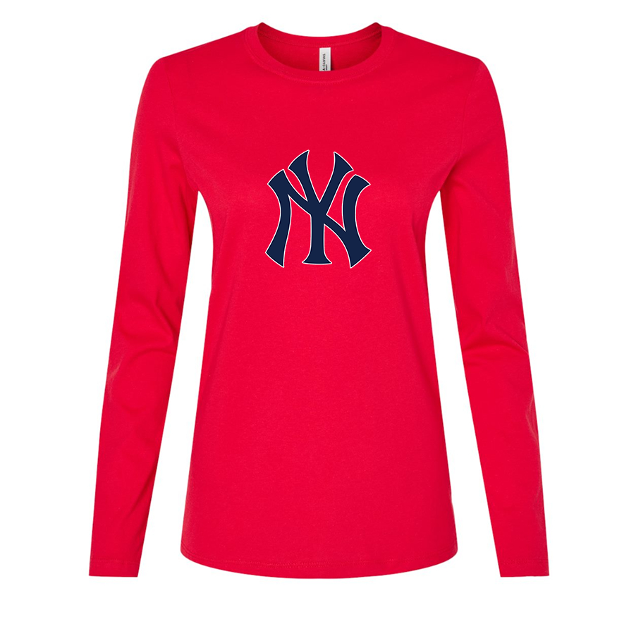 Women's New York NY Yankees Baseball Long Sleeve T-Shirt
