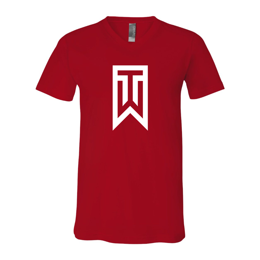Men's Tiger Woods BELLA  CANVAS  Jersey V-Neck Tee