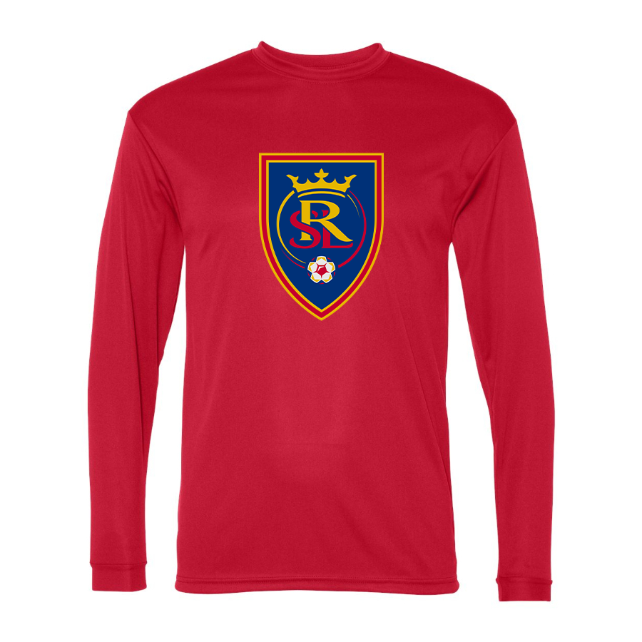 Men's Real Salt Lake Soccer Polyester Long Sleeve T-Shirt