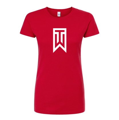 Women's  Tiger Woods Round Neck T-Shirt