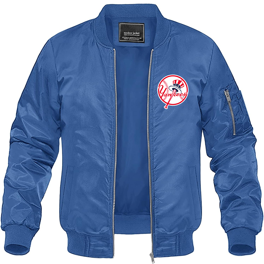 Men's Yankees NY Lightweight Bomber Jacket Windbreaker Softshell Varsity Jacket