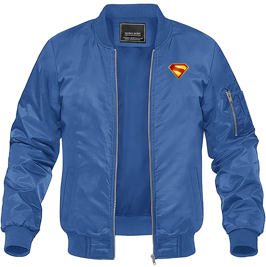 Men's Superman 2025 Lightweight Bomber Jacket Windbreaker Softshell Varsity Jacket