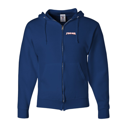 Men's Spider Man JERZEES NuBlend Full Zip Hooded Sweatshirt
