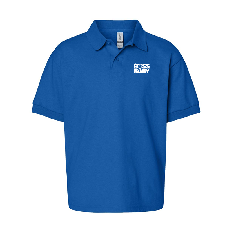 Youth's Boss Baby Gildan Dry Blend Jersey Polo
