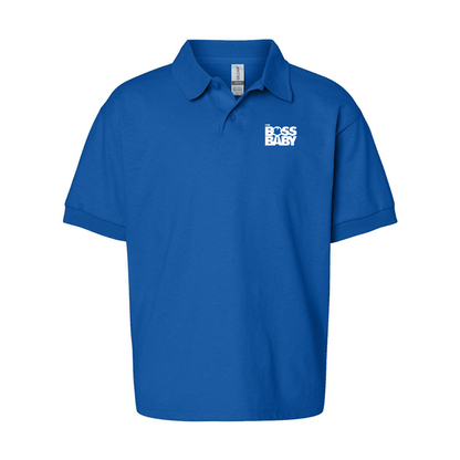 Youth's Boss Baby Gildan Dry Blend Jersey Polo