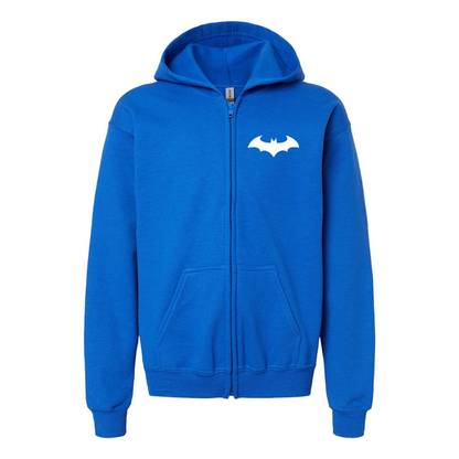 Youth's Batman Gildan Heavy Blend Full-Zip Hooded Sweatshirt