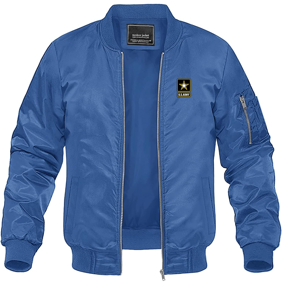 Men's U.S. ARMY Lightweight Bomber Jacket Windbreaker Softshell Varsity Jacket