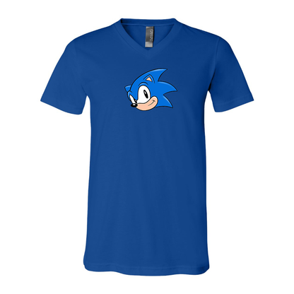 Men's Sonic the Hedgehog BELLA  CANVAS  Jersey V-Neck Tee