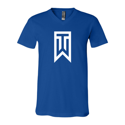 Men's Tiger Woods BELLA  CANVAS  Jersey V-Neck Tee