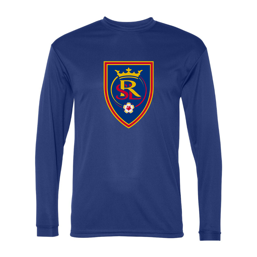 Men's Real Salt Lake Soccer Polyester Long Sleeve T-Shirt