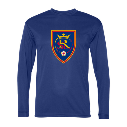 Men's Real Salt Lake Soccer Polyester Long Sleeve T-Shirt
