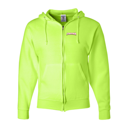 Men's Spider Man JERZEES NuBlend Full Zip Hooded Sweatshirt