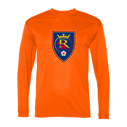Men's Real Salt Lake Soccer Polyester Long Sleeve T-Shirt