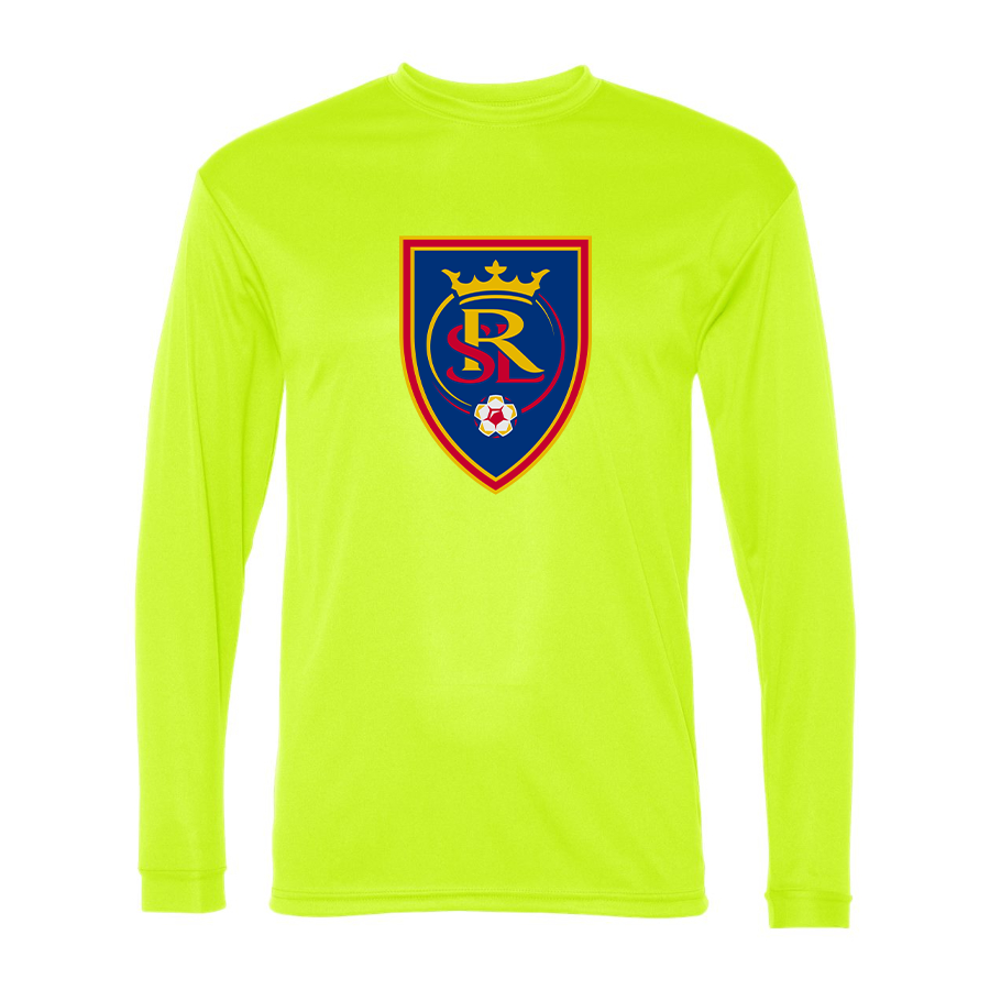 Men's Real Salt Lake Soccer Polyester Long Sleeve T-Shirt