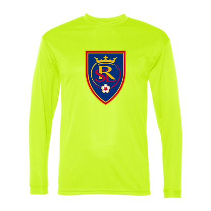 Men's Real Salt Lake Soccer Polyester Long Sleeve T-Shirt