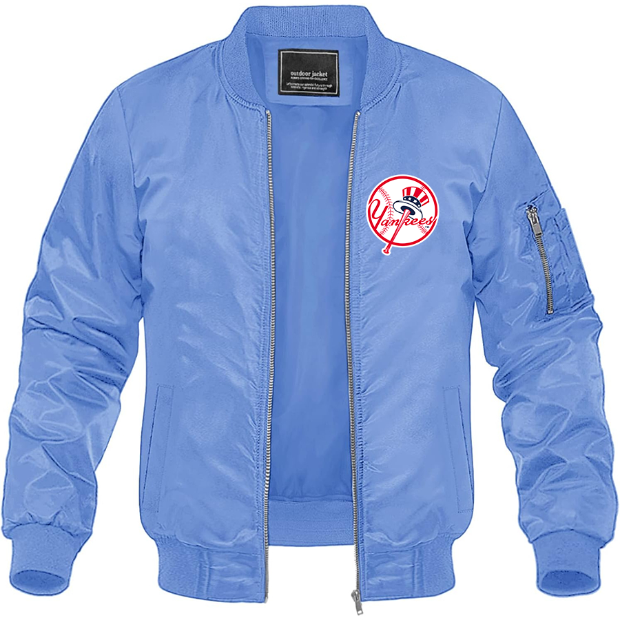 Men's Yankees NY Lightweight Bomber Jacket Windbreaker Softshell Varsity Jacket