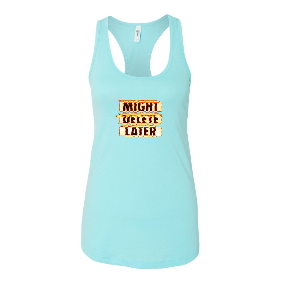 Women's Might Delete Later - J Cole Racerback Tank Top