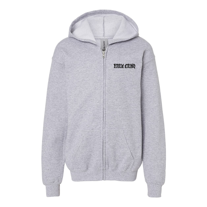 Youth's Billie Eilish Gildan Heavy Blend Full-Zip Hooded Sweatshirt