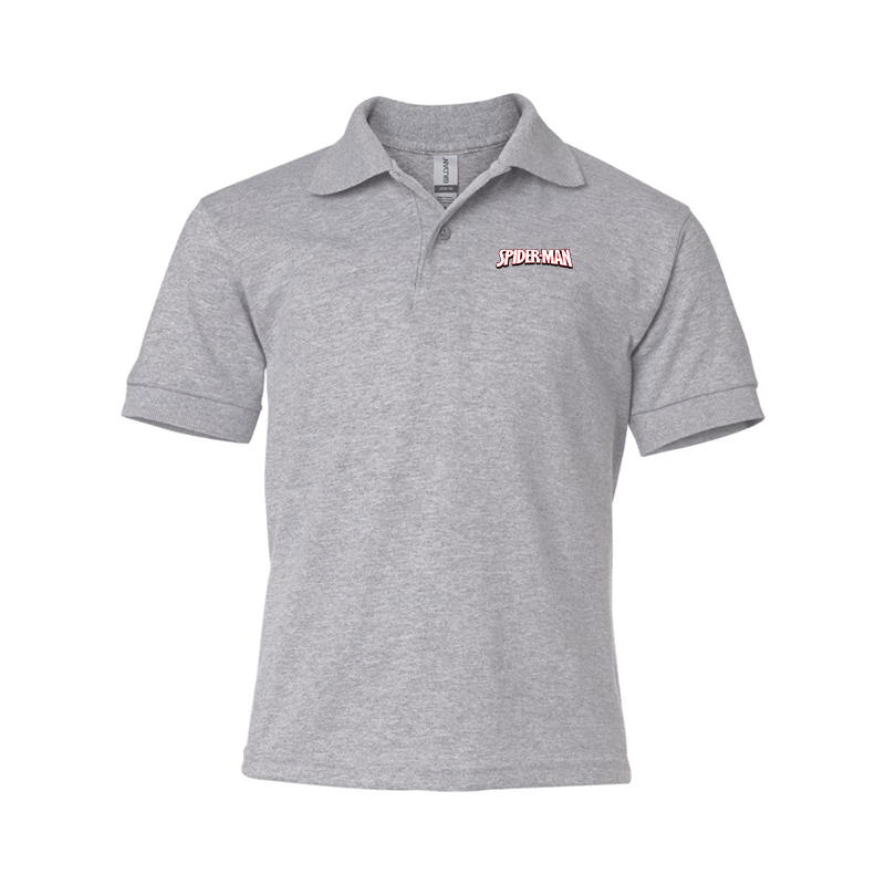 Youth's Spider Man Gildan Dry Blend Jersey Polo