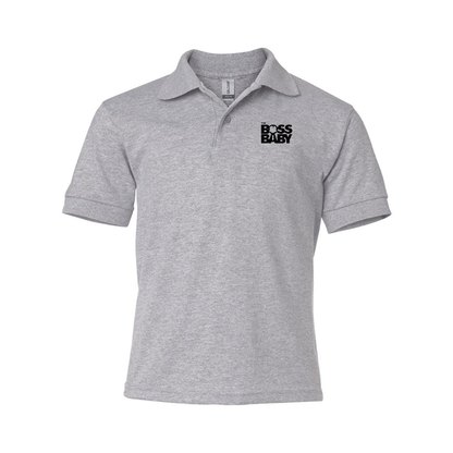 Youth's Boss Baby Gildan Dry Blend Jersey Polo