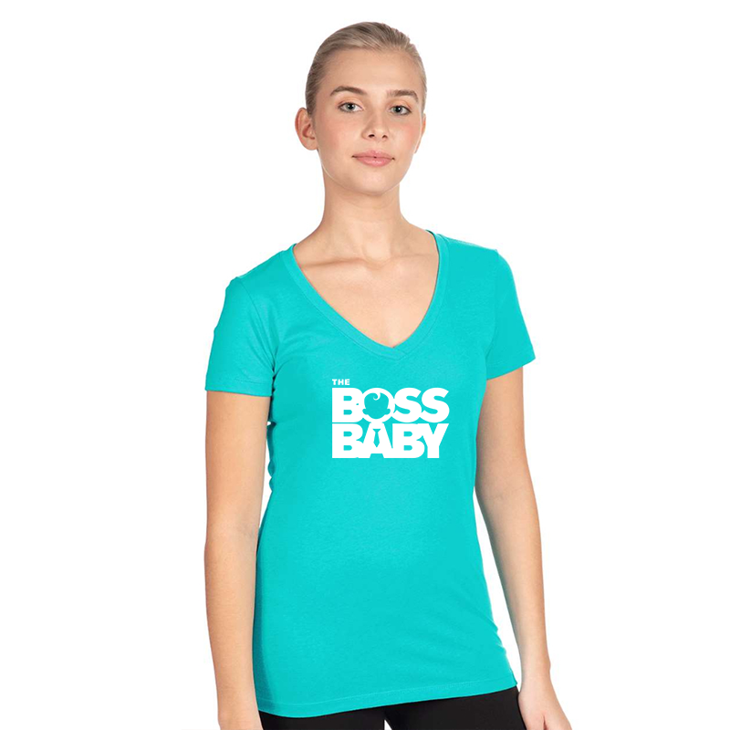 Women's Boss Baby  Next Level Ideal V-Neck T-Shirt