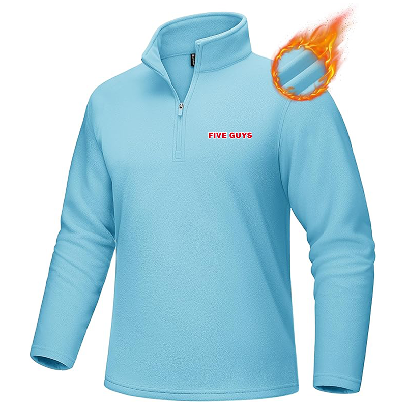 Men's Five Guys MAGCOMSEN Quarter-Zip Pullover Polar Fleece Sweatshirt Stand Collar Long Sleeve Shirt for Men Thermal Winter Fall