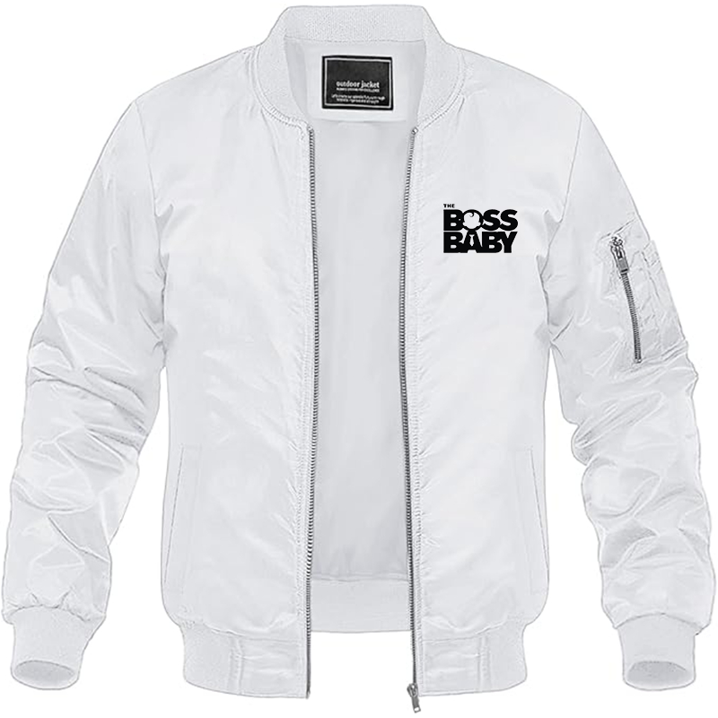 MAGNIVIT Men's Boss Baby  Lightweight Bomber Jacket Windbreaker Casual Fall Spring Outdoor Coat