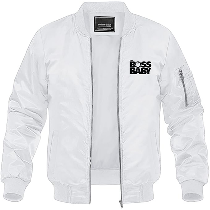 MAGNIVIT Men's Boss Baby  Lightweight Bomber Jacket Windbreaker Casual Fall Spring Outdoor Coat