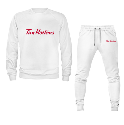 Men's Tim Hortons Crewneck Sweatshirt Joggers Suit