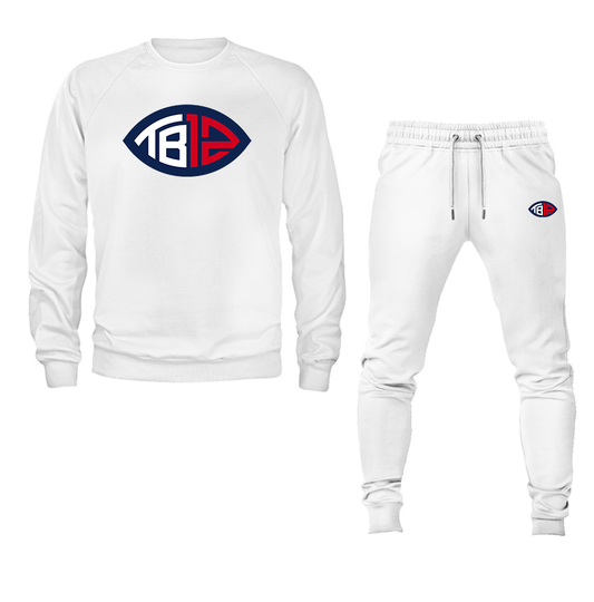 Men's Tom Brady 12  Crewneck Sweatshirt Joggers Suit