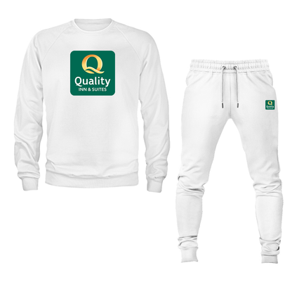 Men's Quality Inn & Suites Crewneck Sweatshirt Joggers Suit