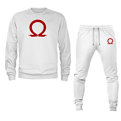 Men's God Of War Crewneck Sweatshirt Joggers Set