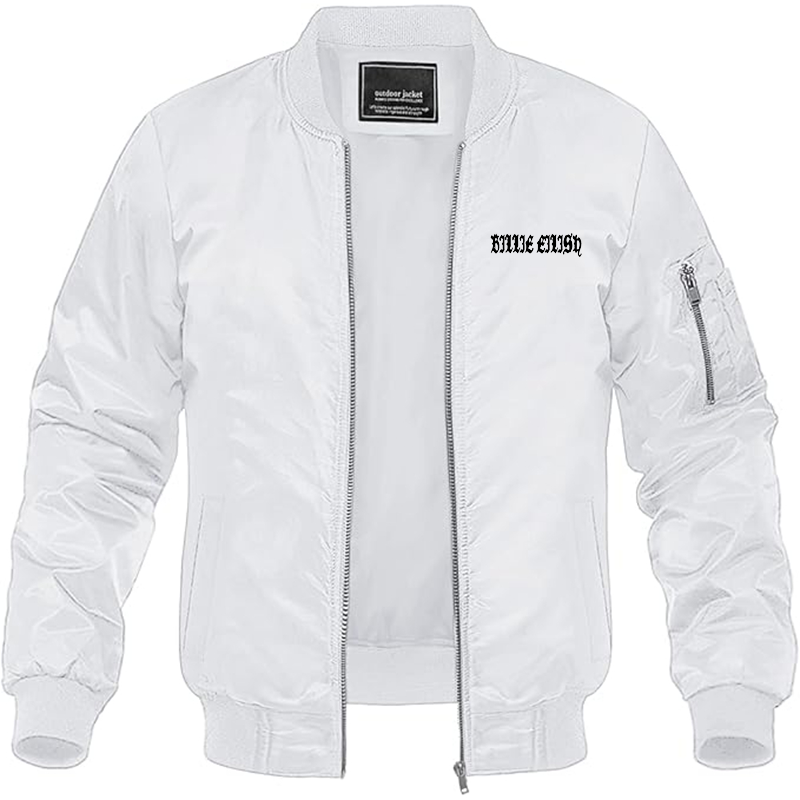 MAGNIVIT Men's Billie Eilish Lightweight Bomber Jacket Windbreaker Casual Fall Spring Outdoor Coat