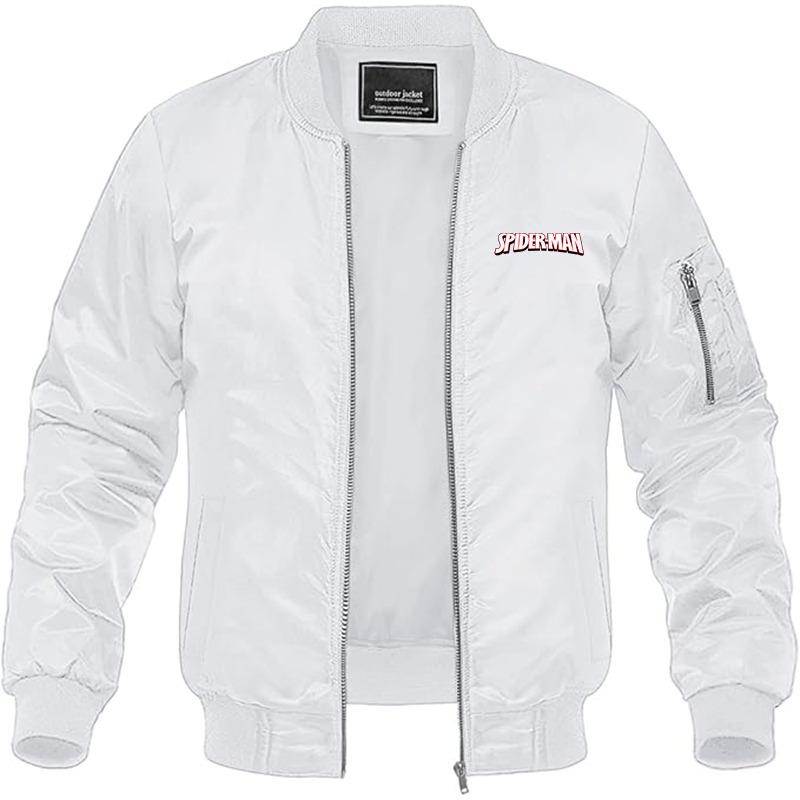 MAGNIVIT Men's Spider Man Lightweight Bomber Jacket Windbreaker Casual Fall Spring Outdoor Coat