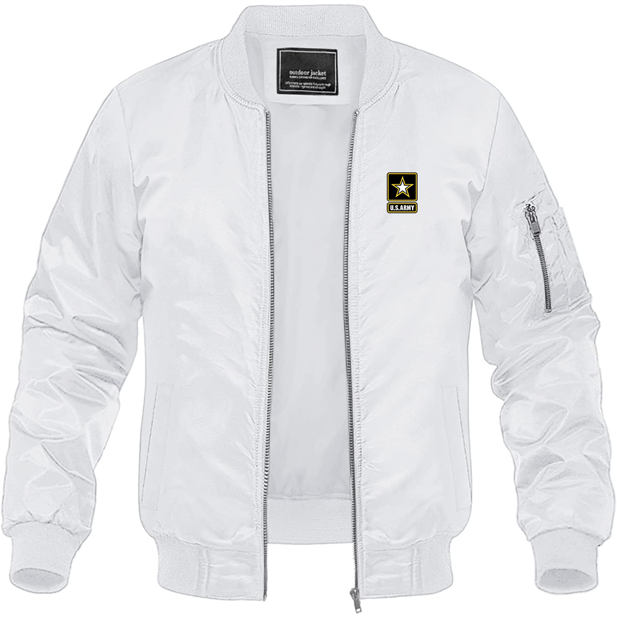 Men's U.S. ARMY Lightweight Bomber Jacket Windbreaker Softshell Varsity Jacket