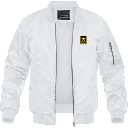 Men's U.S. ARMY Lightweight Bomber Jacket Windbreaker Softshell Varsity Jacket