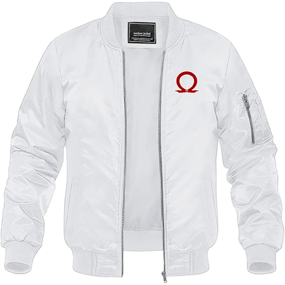 MAGNIVIT Men's God Of War Lightweight Bomber Jacket Windbreaker Casual Fall Spring Outdoor Coat