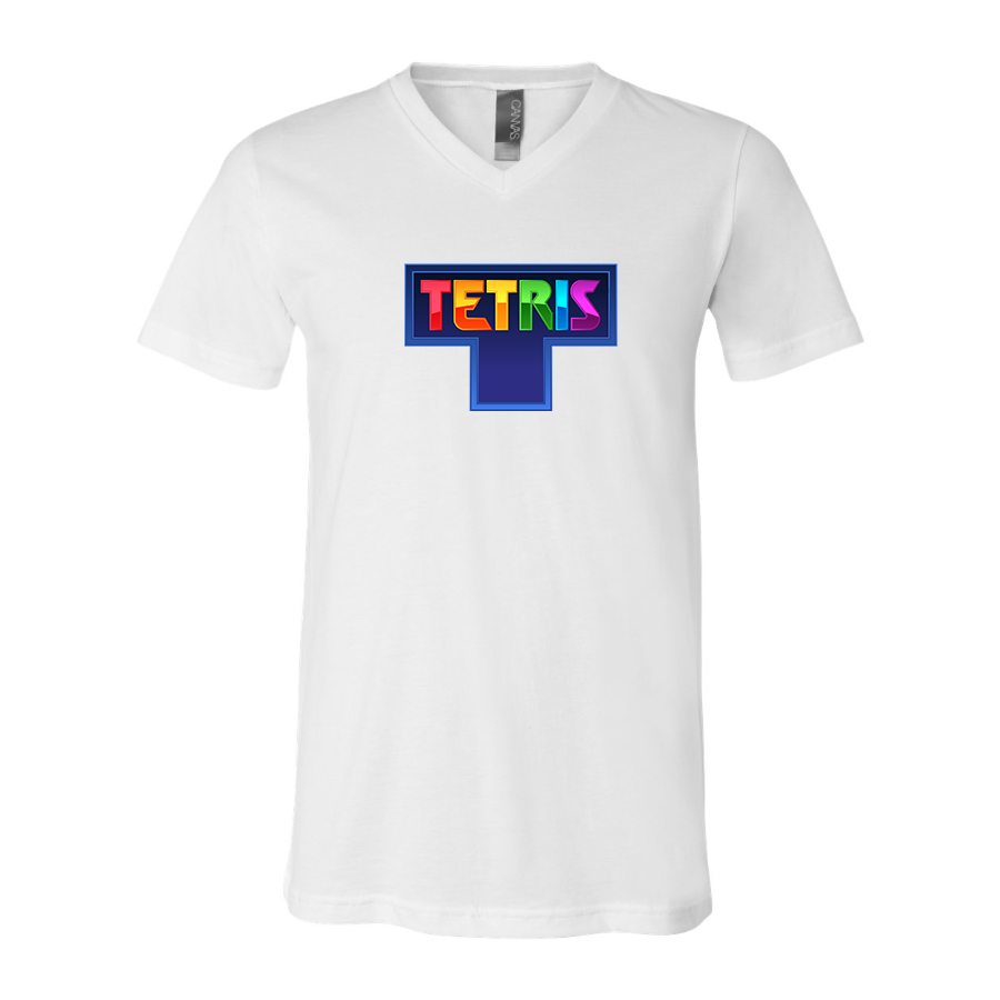Men's Tetris BELLA  CANVAS  Jersey V-Neck Tee