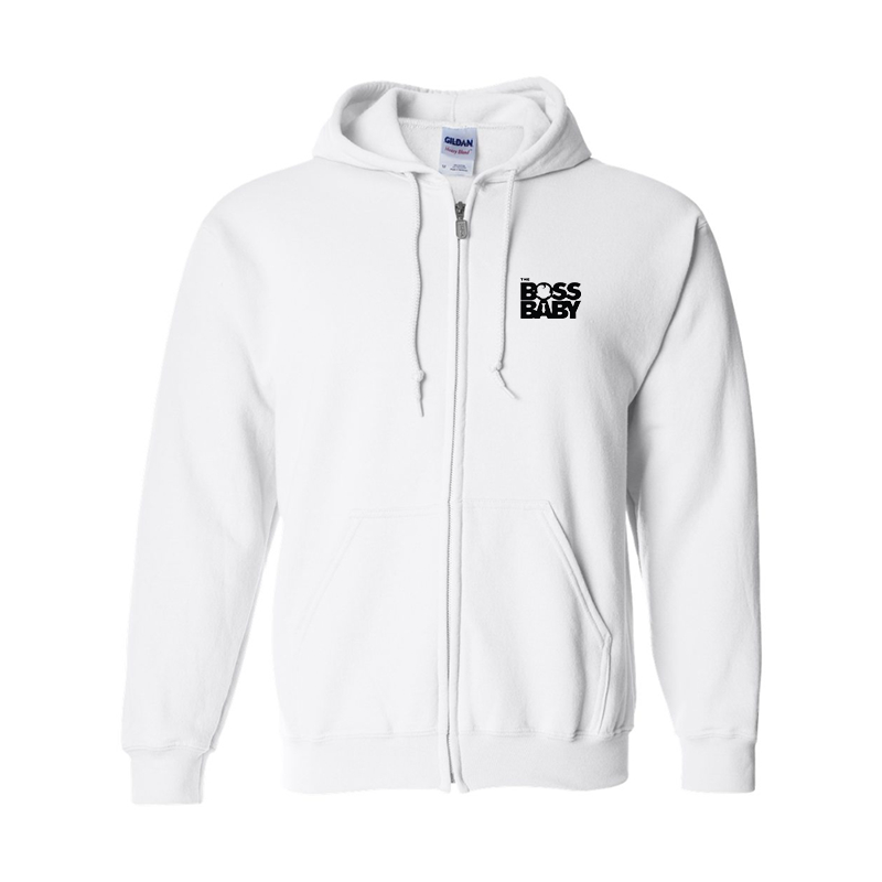 Men's Boss Baby  Gildan Heavy Blend Full-Zip Hooded Sweatshirt