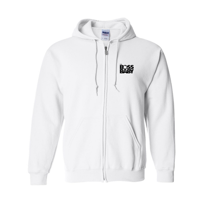 Men's Boss Baby  Gildan Heavy Blend Full-Zip Hooded Sweatshirt