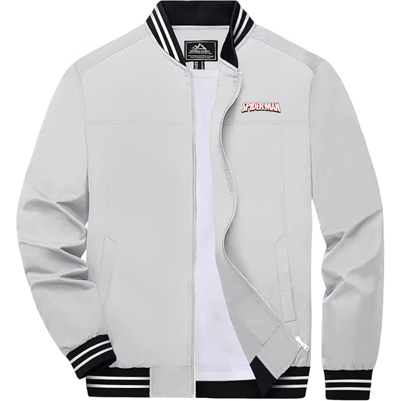 Men's Spider Man  Boladeci  Bomber Jackets Lightweight Water Resistant Breathable Spring Fall Full Zip Thin Windbreaker Light Jackets