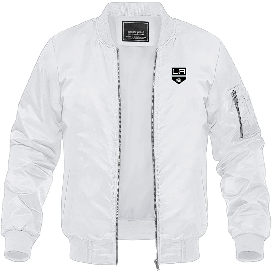 Men's NHL - Los Angeles Kings Lightweight Bomber Jacket Windbreaker Softshell Varsity Jacket