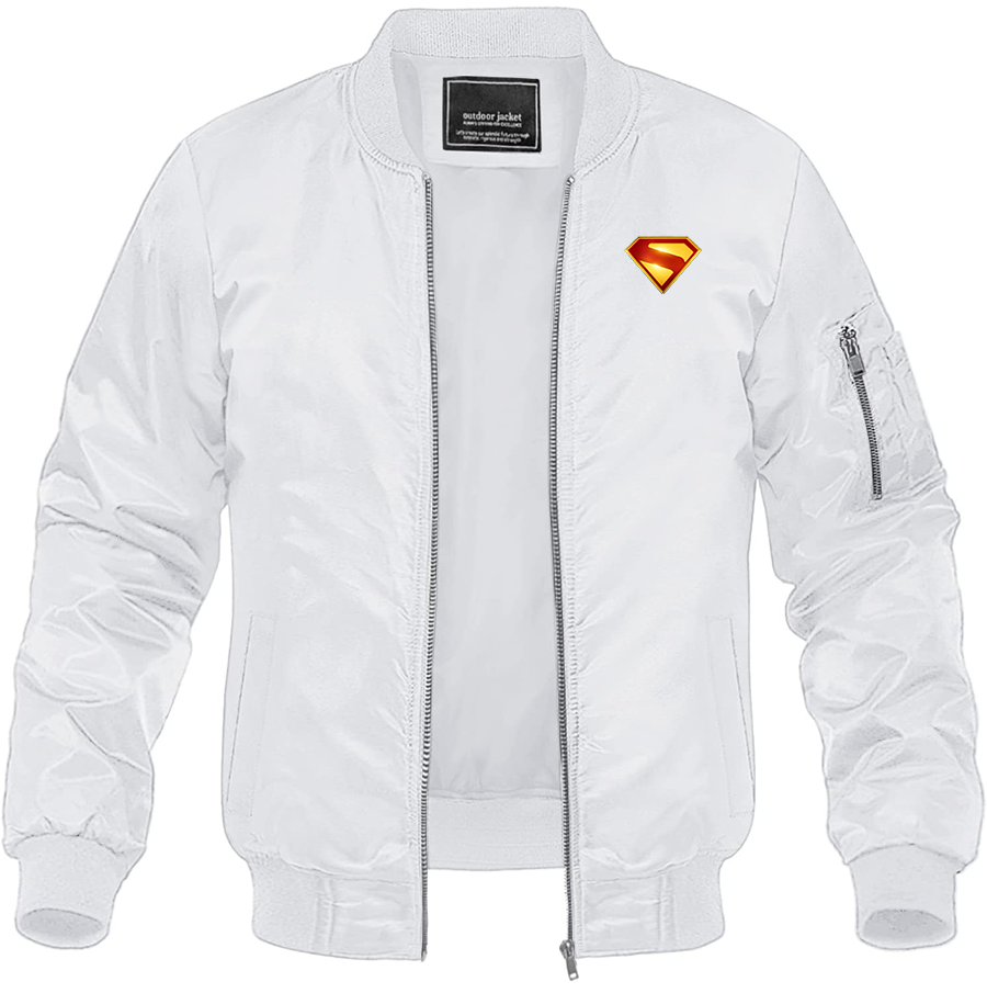 Men's Superman 2025 Lightweight Bomber Jacket Windbreaker Softshell Varsity Jacket