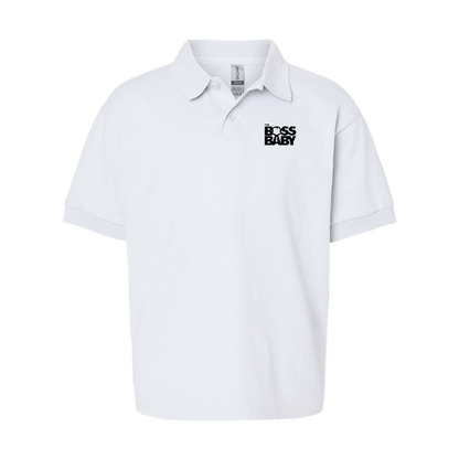 Youth's Boss Baby Gildan Dry Blend Jersey Polo